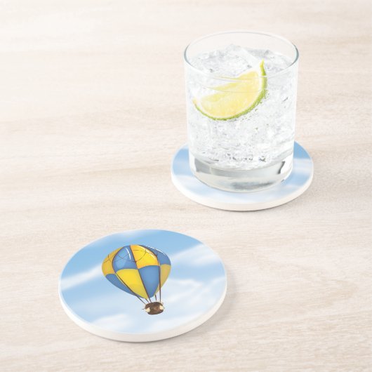 Heißluftballons Sandstein Untersetzer (Seite)