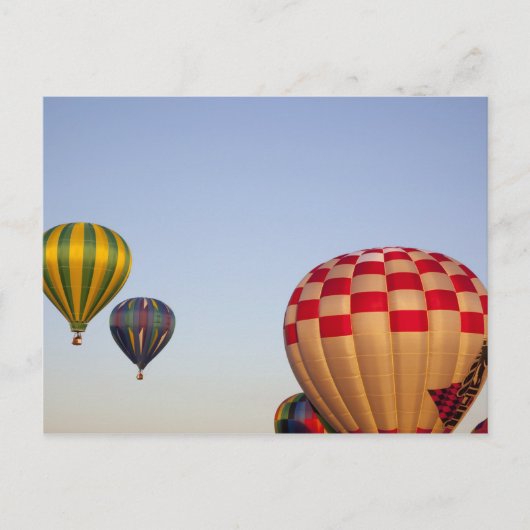 Heißluftballons starten postkarte (Vorderseite)