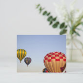 Heißluftballons starten postkarte (Stehend Vorderseite)