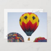 Heißluftballons starten postkarte (Vorne/Hinten)