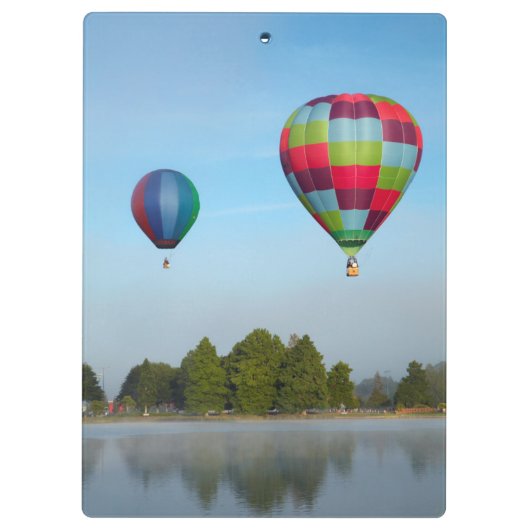 Heißluftballons über dem See, NZ Klemmbrett (Rückseite)