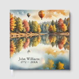 Heißluftballons über einem Herbstsee Gästebuch
