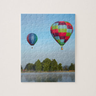 Heißluftballons über einem See, NZ Puzzle
