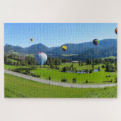 Heißluftballons über Golfplatz schweben Puzzle (Horizontal)