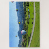 Heißluftballons über Golfplatz schweben Puzzle (Vertikal)