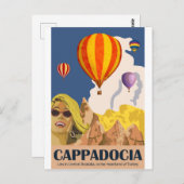 Heißluftballons über Kappadokien Postkarte (Vorne/Hinten)