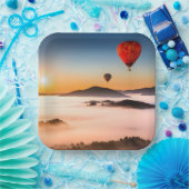Heißluftballons und Bergwelt Pappteller (Party)