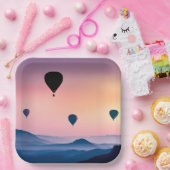 Heißluftballons und -gebirge pappteller (Party)