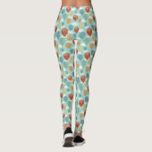 Heißluftballons und Gemusterte Weißwolken Leggings (Rückseite)