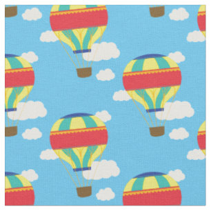 Heißluftballons Vintag Stoff