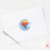 Heißluftballons Wasserfarbe Runder Aufkleber (Umschlag)