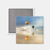 Heißluftballons Wasserreflektion Magnet (Vorderseite/Rückseite)
