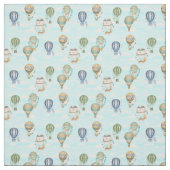 Heißluftballons Wolken Wasserfarbmuster Stoff (Muster)