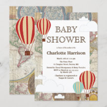 Heißluftballons & Wolken Welt Reise Baby Shower