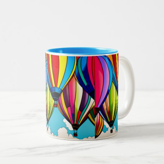 Heißluftballons Zweifarbige Tasse (VorderseiteRechts)