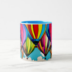 Heißluftballons Zweifarbige Tasse