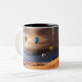 Heißluftballons Zweifarbige Tasse (Vorderseite Links)