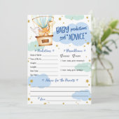 Heißluftballontiere Einladung (Stehend Vorderseite)