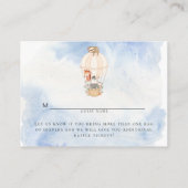 Heißluftballontiere Wasserfarben Windelfallschirm Begleitkarte (Rückseite)