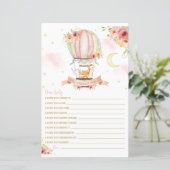 Heißluftballontiere wollen Baby-Nachricht (Stehend Vorderseite)