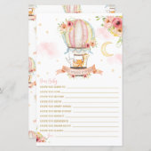 Heißluftballontiere wollen Baby-Nachricht (Vorne/Hinten)