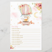 Heißluftballontiere wollen Baby-Nachricht (Vorderseite)