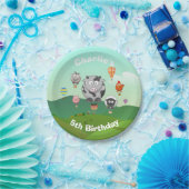 Heißluftballontiere zum Geburtstag Pappteller (Party)