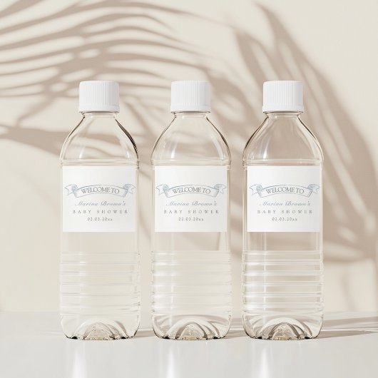 Heißluftballontoilettendusche Wasserflaschenetikett