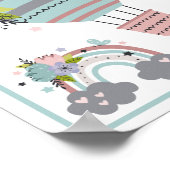 Heißluftballonwolke, Regenbogen, Moon Art Print Se Poster (Ecke)