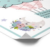 Heißluftballonwolke, Regenbogen, Moon Art Print Se Poster (Ecke)
