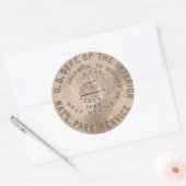 Heißluftquellen, AR-US-Stück der Innenaufkleber Runder Aufkleber (Umschlag)