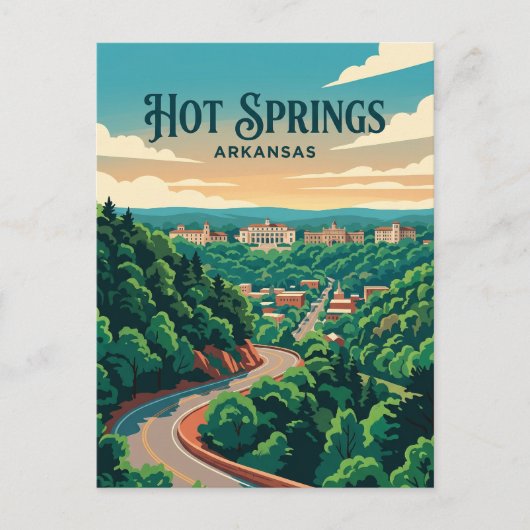 Heißquellen USA Postkarte (Vorderseite)