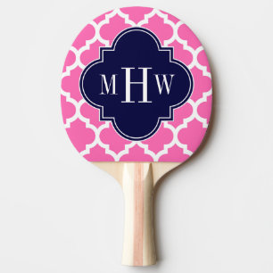 Heißrosa#2 Weiß Marokkanisch #5 Navy 3 Anfangsmono Tischtennis Schläger