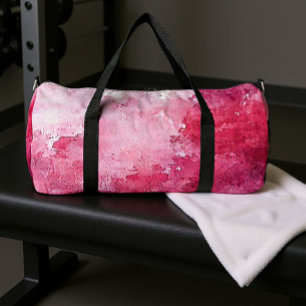 Heißrosa abstrakte Wasserfarbe Duffle Bag