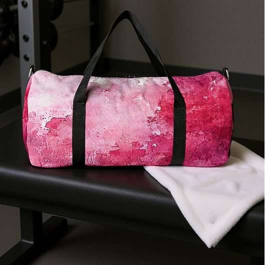 Heißrosa abstrakte Wasserfarbe Duffle Bag