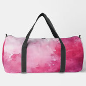 Heißrosa abstrakte Wasserfarbe Duffle Bag (Vorderseite)