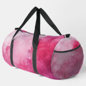 Heißrosa abstrakte Wasserfarbe Duffle Bag (Rechte Ecke)