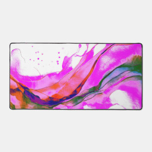 Heißrosa Aquarellfarben  Schreibtischunterlage