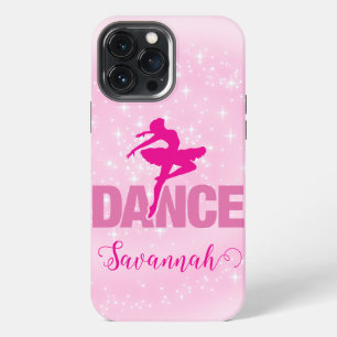 Heißrosa Ballerina Tanz Glanz Personalisiert iPhone 13 Pro Max Hülle