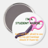 Heissrosa Bandscheren Magnet (Vorderseite/Rückseite)