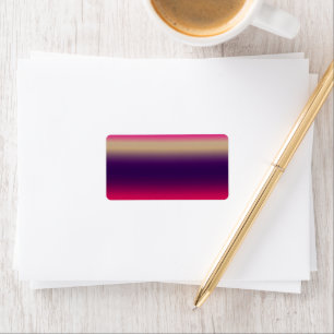 Heißrosa bis Lila Ombre-Design Adressaufkleber