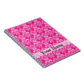 Heißrosa Damastmuster Notizblock (Rechte Seite)