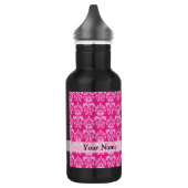 Heißrosa Damastmuster Trinkflasche (Links)
