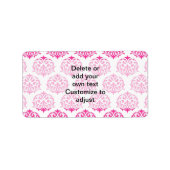 Heißrosa Dambe Adressaufkleber (Vorne)