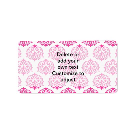 Heißrosa Dambe Adressaufkleber (Vorne)