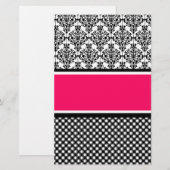 heißrosa Dambe Briefpapier (Vorne/Hinten)