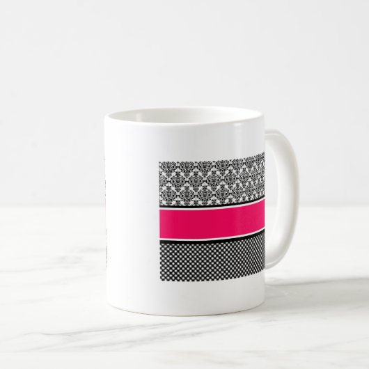 heißrosa Dambe Kaffeetasse (VorderseiteRechts)