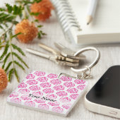 Heißrosa Dambe Schlüsselanhänger (Vorderseite rechts)