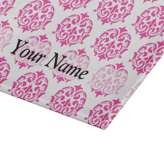 Heißrosa Dambe Schneidebrett (Ecke)