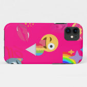 heißrosa Emoji Case-Mate iPhone Hülle (Rückseite (Horizontal))